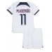 Paris Saint-Germain Marco Asensio #11 Bortedraktsett Barn 2023-24 Korte ermer (+ Korte bukser)